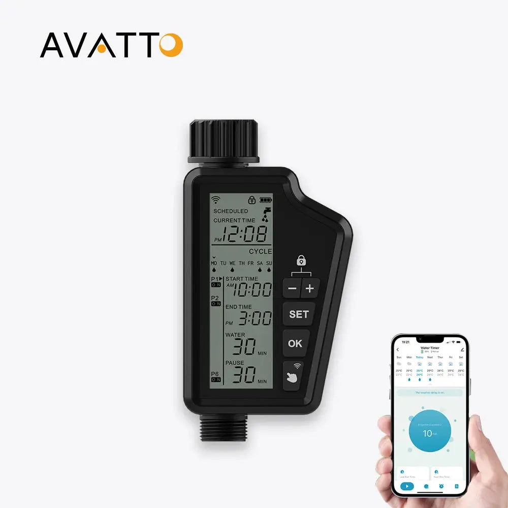 AVATTO Tuya WiFi Smart Watering Timer,Automatic Digital Garden Irrigation Controller work with Smart life APP Alexa Google home - DomoSpace