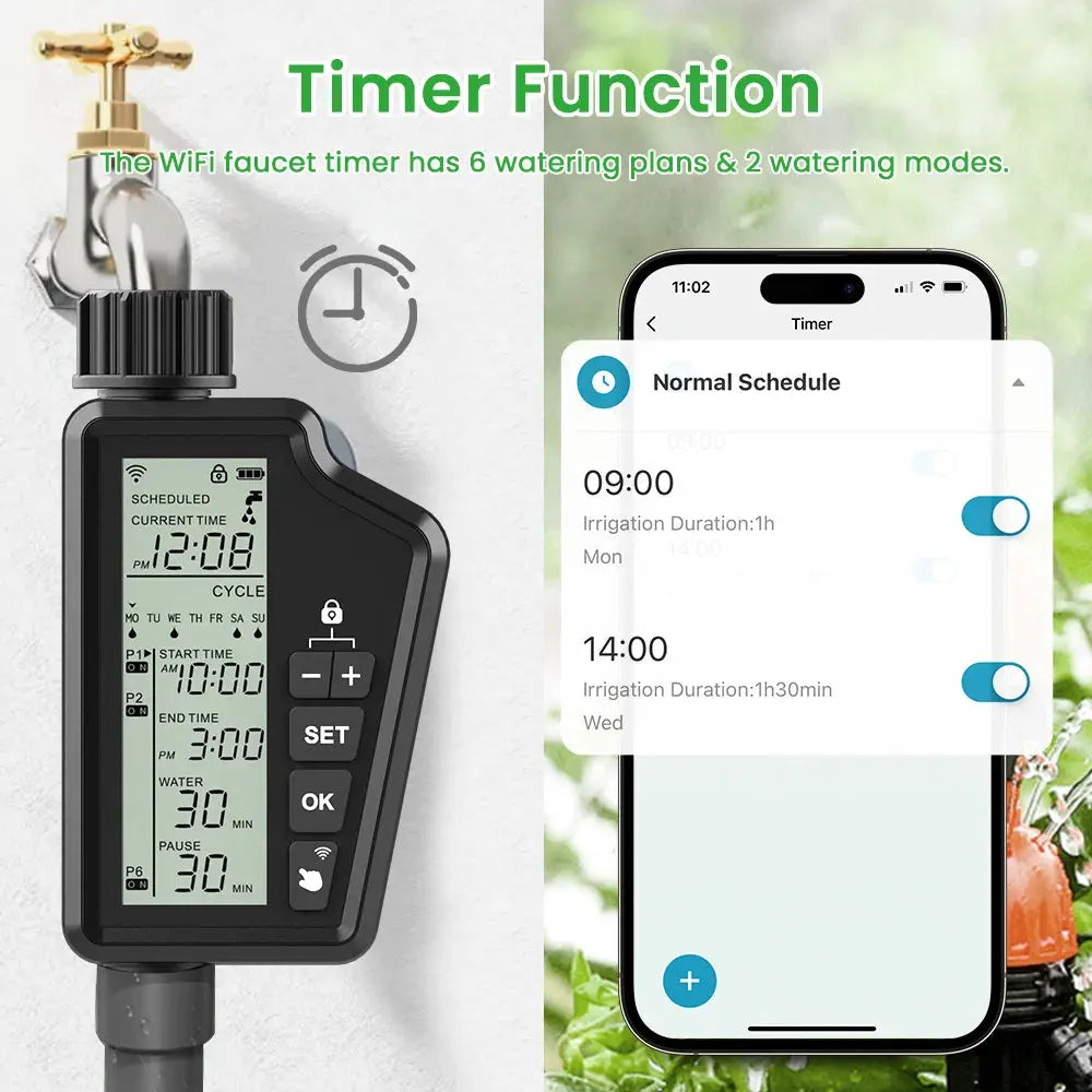 AVATTO Tuya WiFi Smart Watering Timer,Automatic Digital Garden Irrigation Controller work with Smart life APP Alexa Google home - DomoSpace
