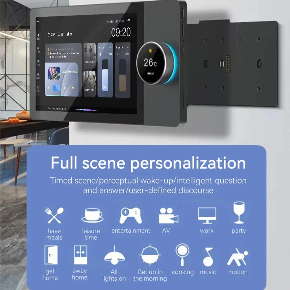 Jianshu Tuya Panel Control Wifi Zigbee Devices Tuya Zigbee Gateway Build In 6" Nspanel Tuya Smart Home Control Panel - DomoSpace