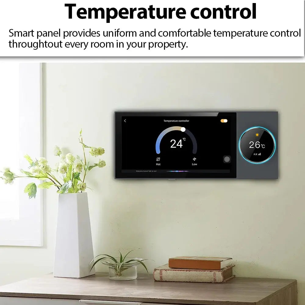 Jianshu Tuya Panel Control Wifi Zigbee Devices Tuya Zigbee Gateway Build In 6" Nspanel Tuya Smart Home Control Panel - DomoSpace