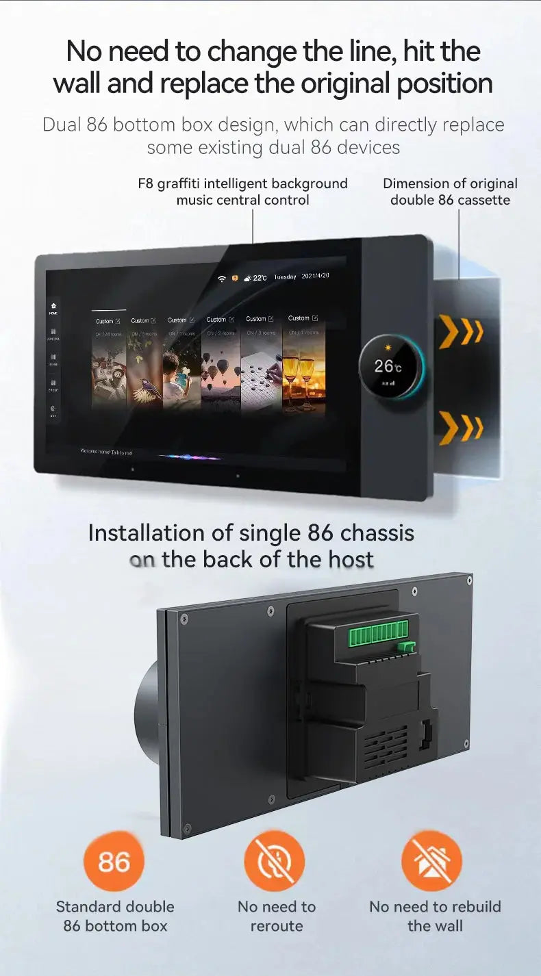 Jianshu Tuya Panel Control Wifi Zigbee Devices Tuya Zigbee Gateway Build In 6" Nspanel Tuya Smart Home Control Panel - DomoSpace