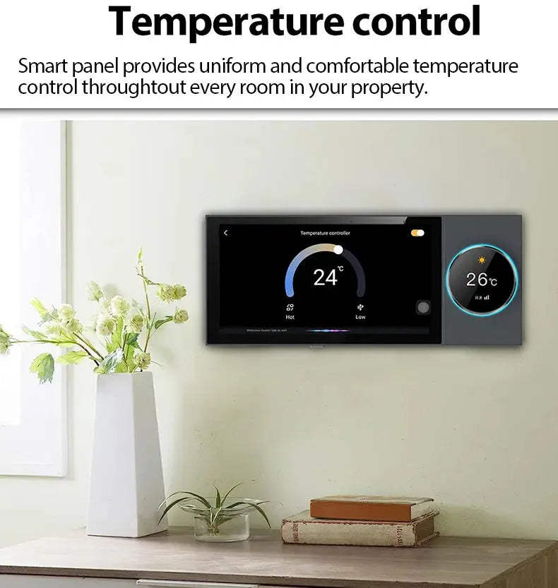 Jianshu Tuya Panel Control Wifi Zigbee Devices Tuya Zigbee Gateway Build In 6" Nspanel Tuya Smart Home Control Panel - DomoSpace