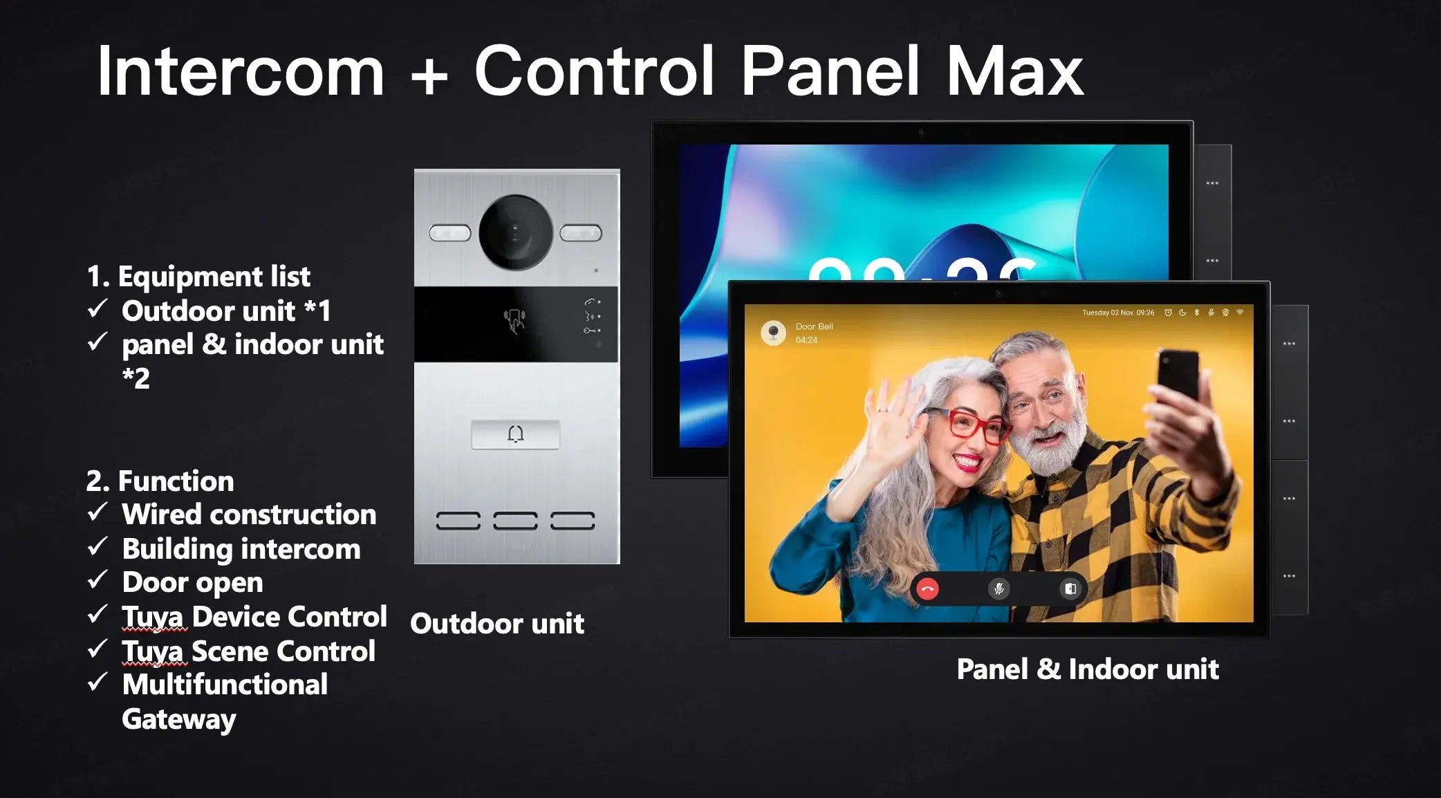 RAISE Tuya Smart Home Control Panel Max 10.1inch Touch Screen with Bluetooth Zigbee Hub Built-in Building Intercom Compatible - DomoSpace
