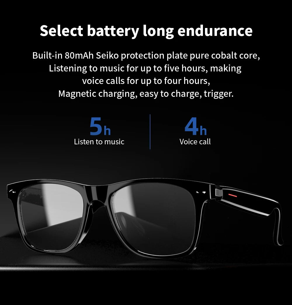 Xiaomi E13 Bluetooth Smart Glasses With Automatic Adjustment AI Voice Noise Reduction Music Eyewear Waterproof Calls Eyeglass DomoSpace