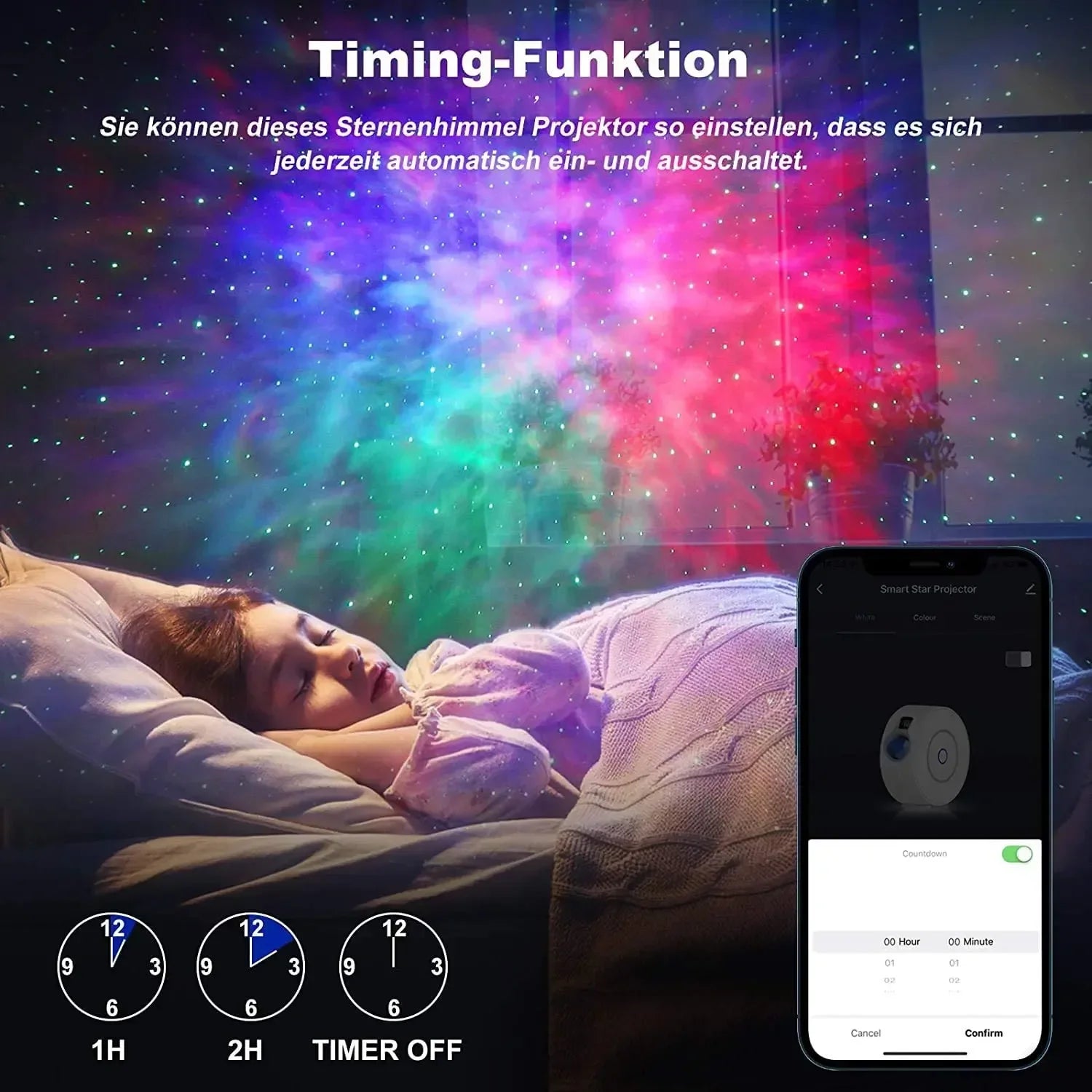 Tuya Smart Star Projector WiFi Laser Starry Sky Projector Waving Night Light Led Colorful APP Wireless Control Alexa Compatible DomoSpace