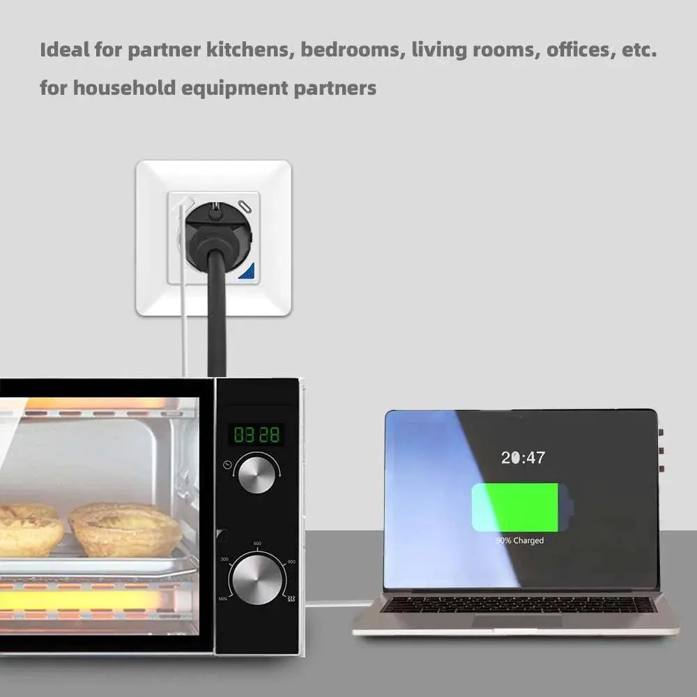 Smart Plug Type C Port Voice Control Timer. Smart Home Devices - DomoSpace
