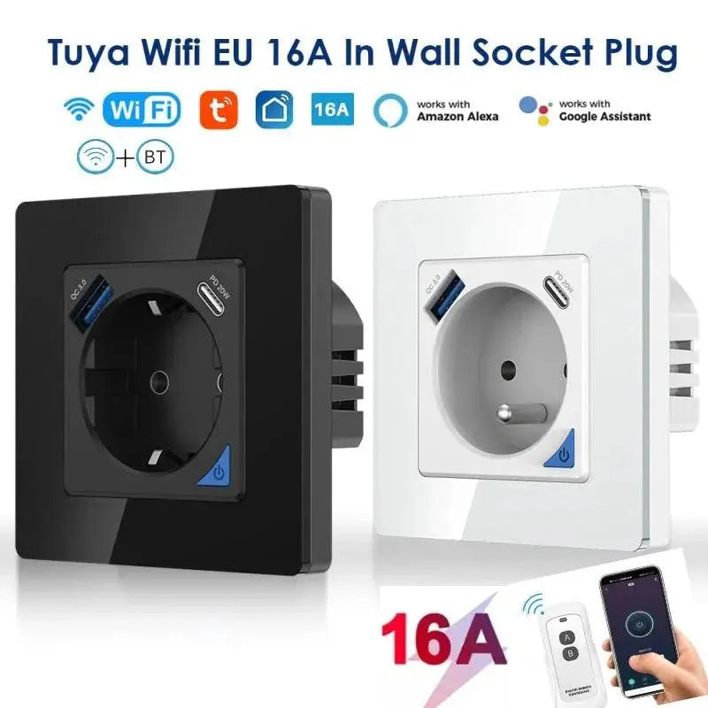 Smart Plug Type C Port Voice Control Timer. Smart Home Devices - DomoSpace