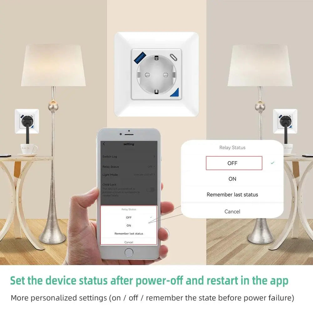 Smart Plug Type C Port Voice Control Timer. Smart Home Devices - DomoSpace