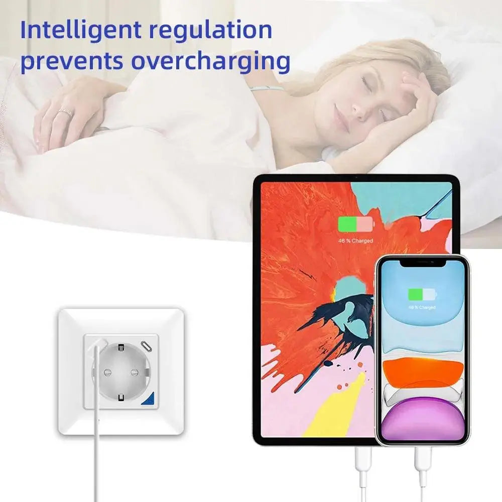 Smart Plug Type C Port Voice Control Timer. Smart Home Devices - DomoSpace