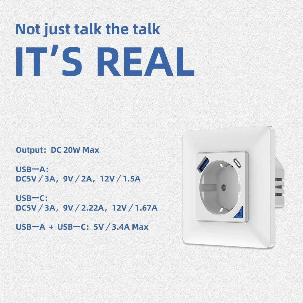 Smart Plug Type C Port Voice Control Timer. Smart Home Devices - DomoSpace