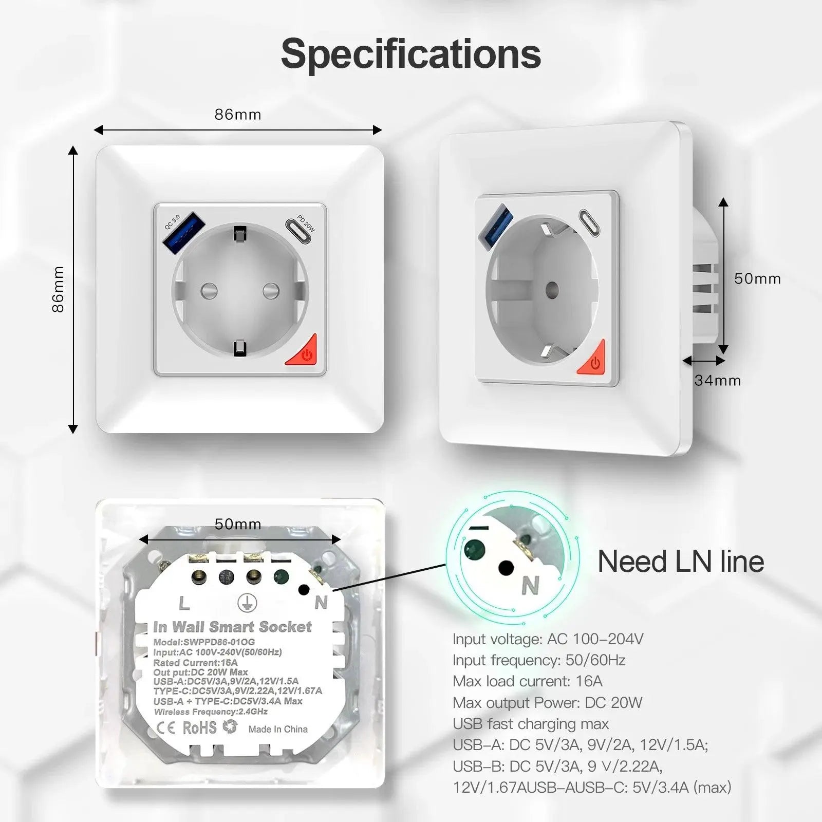 Smart Plug Type C Port Voice Control Timer. Smart Home Devices - DomoSpace