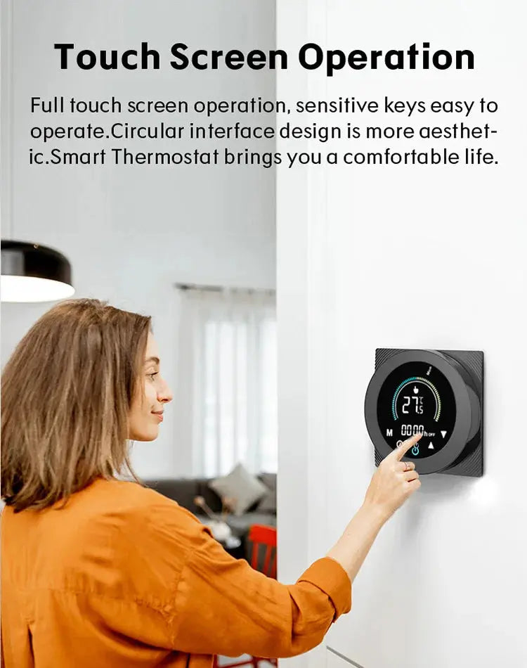 Tuya Smart Life ZigBee Thermostat Controller Switch, Floor, Water, Gas Boiler Heating, 110V, 240V, Support Alexa, Google Home - DomoSpace