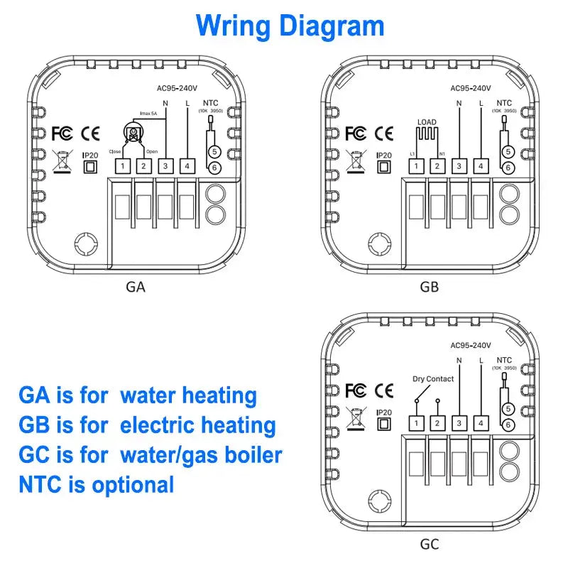 Tuya Smart Life ZigBee Thermostat Controller Switch, Floor, Water, Gas Boiler Heating, 110V, 240V, Support Alexa, Google Home - DomoSpace