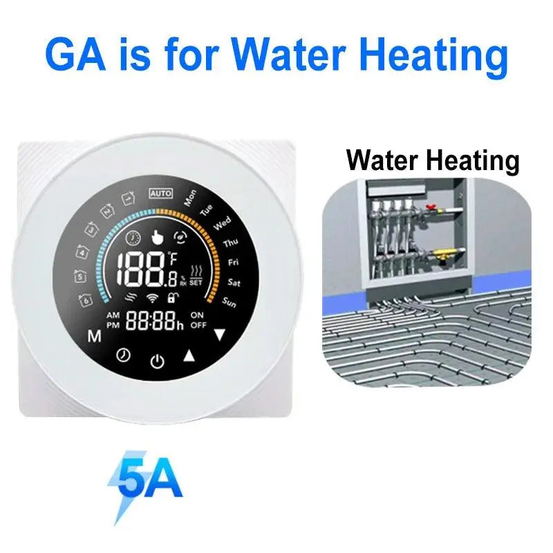 Tuya Smart Life ZigBee Thermostat Controller Switch, Floor, Water, Gas Boiler Heating, 110V, 240V, Support Alexa, Google Home - DomoSpace