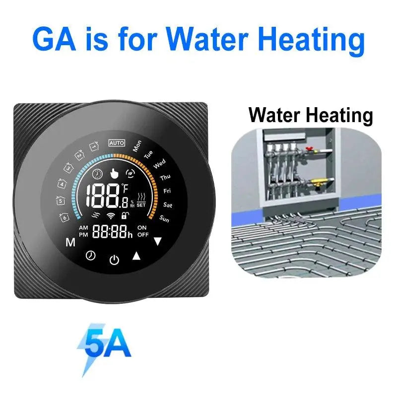 Tuya Smart Life ZigBee Thermostat Controller Switch, Floor, Water, Gas Boiler Heating, 110V, 240V, Support Alexa, Google Home - DomoSpace