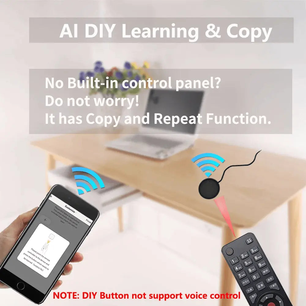 WiFi & IR Universal AC Remote – Voice-Controlled Smart Remote for Alexa & Google Home - DomoSpace