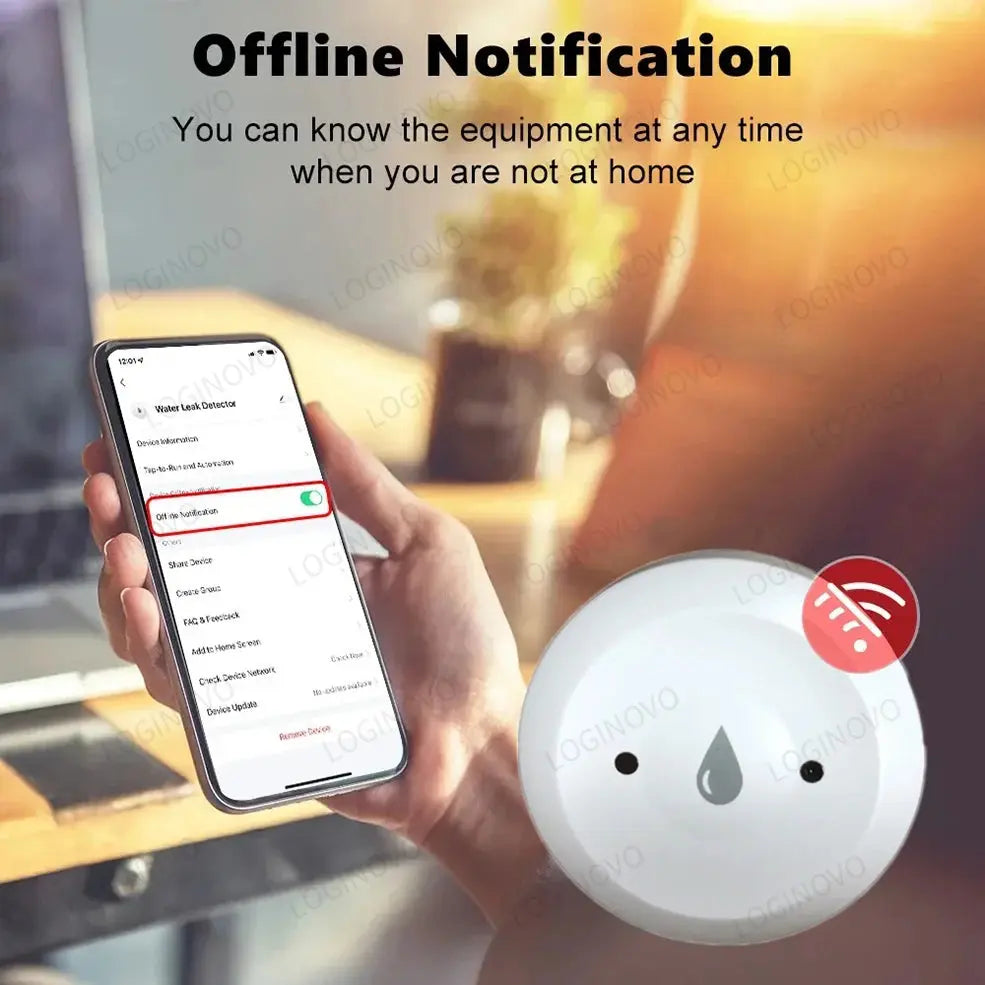 Zigbee Water Leak Sensor Tuya Smart Life Flood Leakage Immersion Sensor App Remote Monitoring Detector Work With Zigbee Gateway - DomoSpace