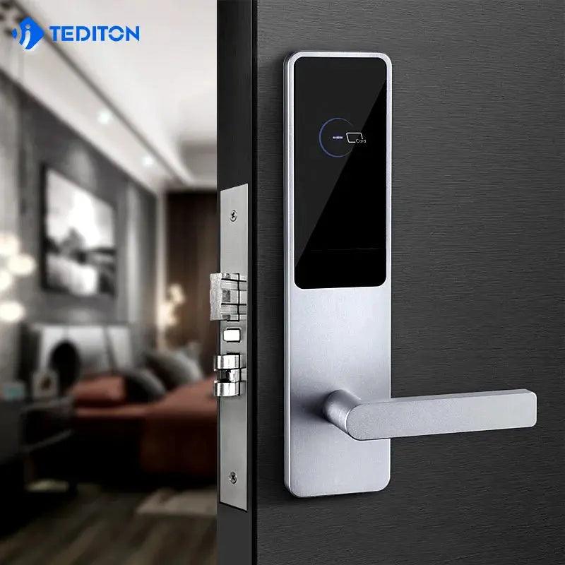outdoor hotel tuya digital keyless door lock smart hotel keyless card management system door locks - DomoSpace