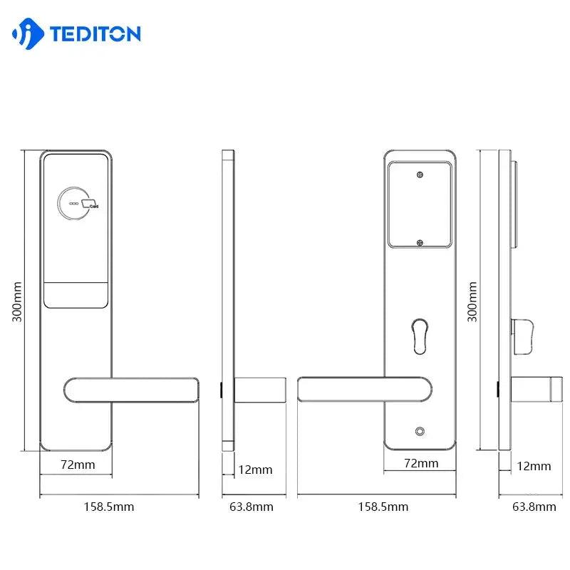 outdoor hotel tuya digital keyless door lock smart hotel keyless card management system door locks - DomoSpace