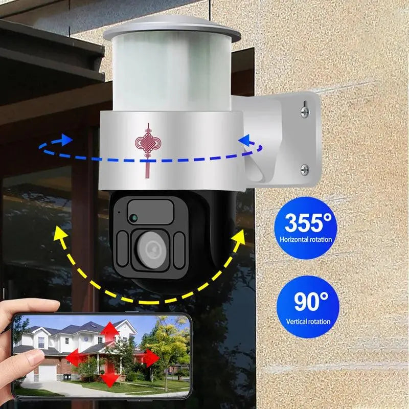 1080P WiFi Solar Tuya App Floodlight Wireless CCTV Camera - Smart Home Surveillance - DomoSpace