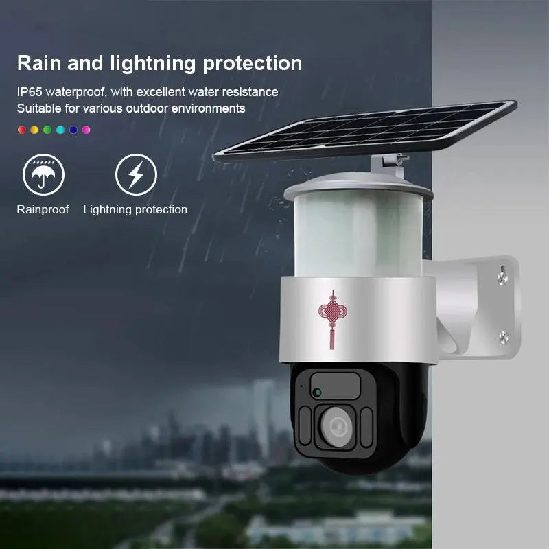 1080P WiFi Solar Tuya App Floodlight Wireless CCTV Camera - Smart Home Surveillance - DomoSpace