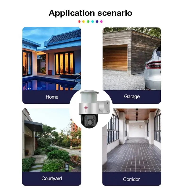 1080P WiFi Solar Tuya App Floodlight Wireless CCTV Camera - Smart Home Surveillance - DomoSpace