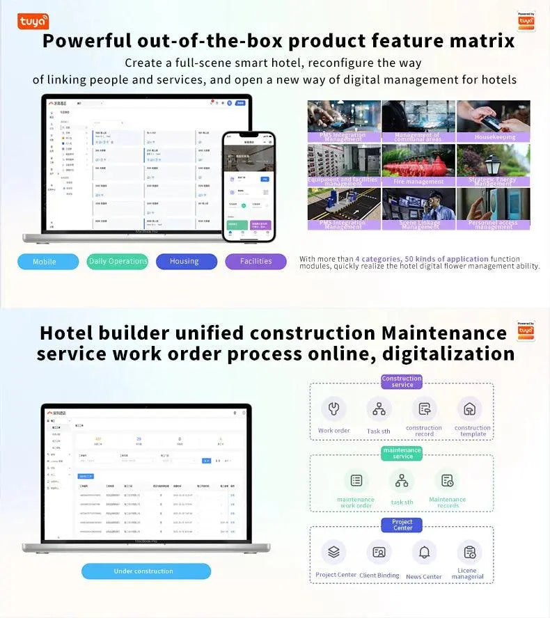 2024 smart home automation zigbee smart wall switch for hotel office tuya smart built-in relay - DomoSpace