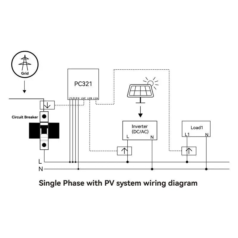 3-Phase Bidirectional WiFi Energy Meter - Real-Time Power Monitoring with Tuya Smart - DomoSpace