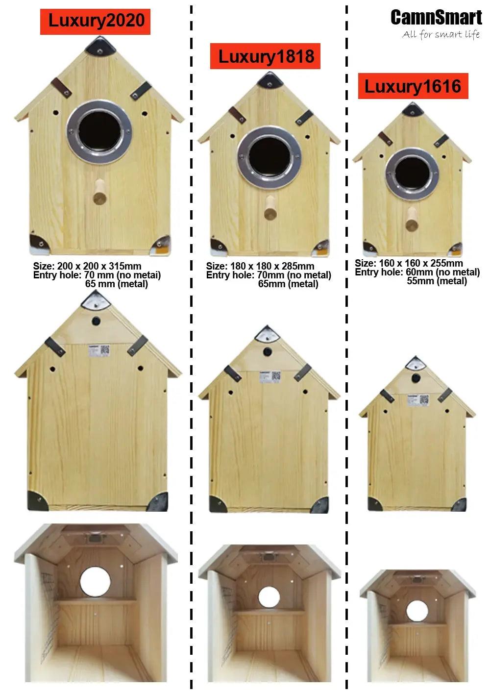 4MP Tuya Bird Houses WIFI Camera For Pet Birds Activity Remote View Watching Wild Natural Wooden Care Nest Box Day Night Vision - DomoSpace