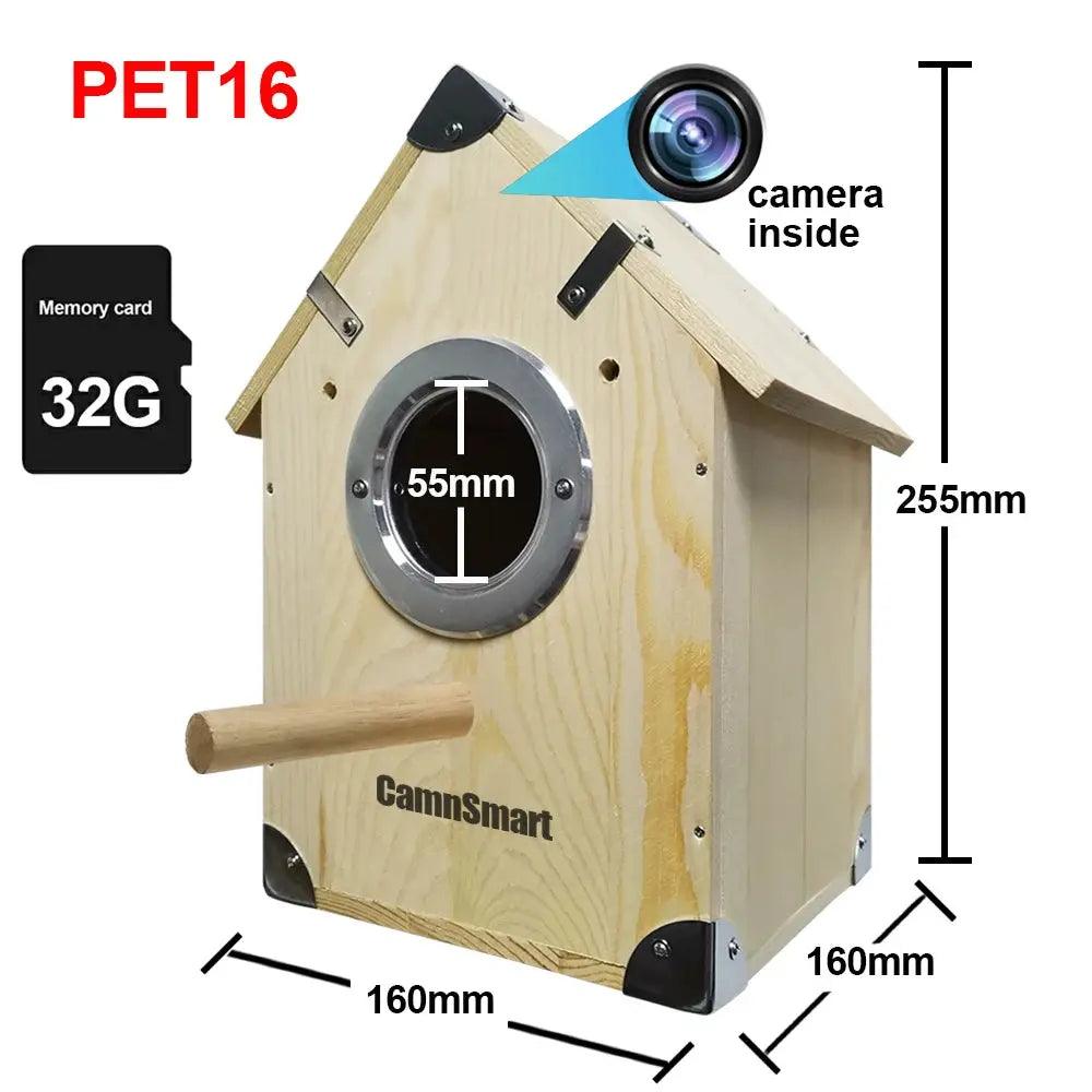 4MP Tuya Bird Houses WIFI Camera For Pet Birds Activity Remote View Watching Wild Natural Wooden Care Nest Box Day Night Vision - DomoSpace