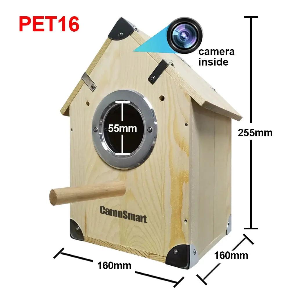 4MP Tuya Bird Houses WIFI Camera For Pet Birds Activity Remote View Watching Wild Natural Wooden Care Nest Box Day Night Vision - DomoSpace