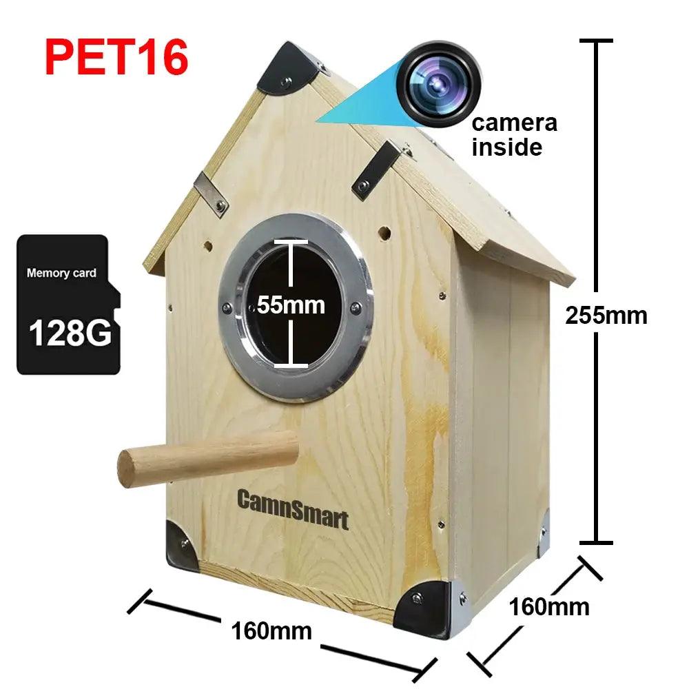 4MP Tuya Bird Houses WIFI Camera For Pet Birds Activity Remote View Watching Wild Natural Wooden Care Nest Box Day Night Vision - DomoSpace