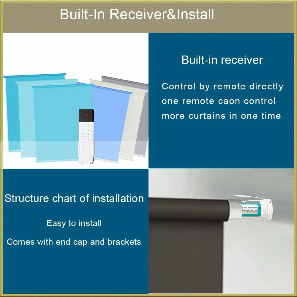 Battery Window Blinds Smart Curtains Motor Roller – Tuya Smart Life Compatible - DomoSpace