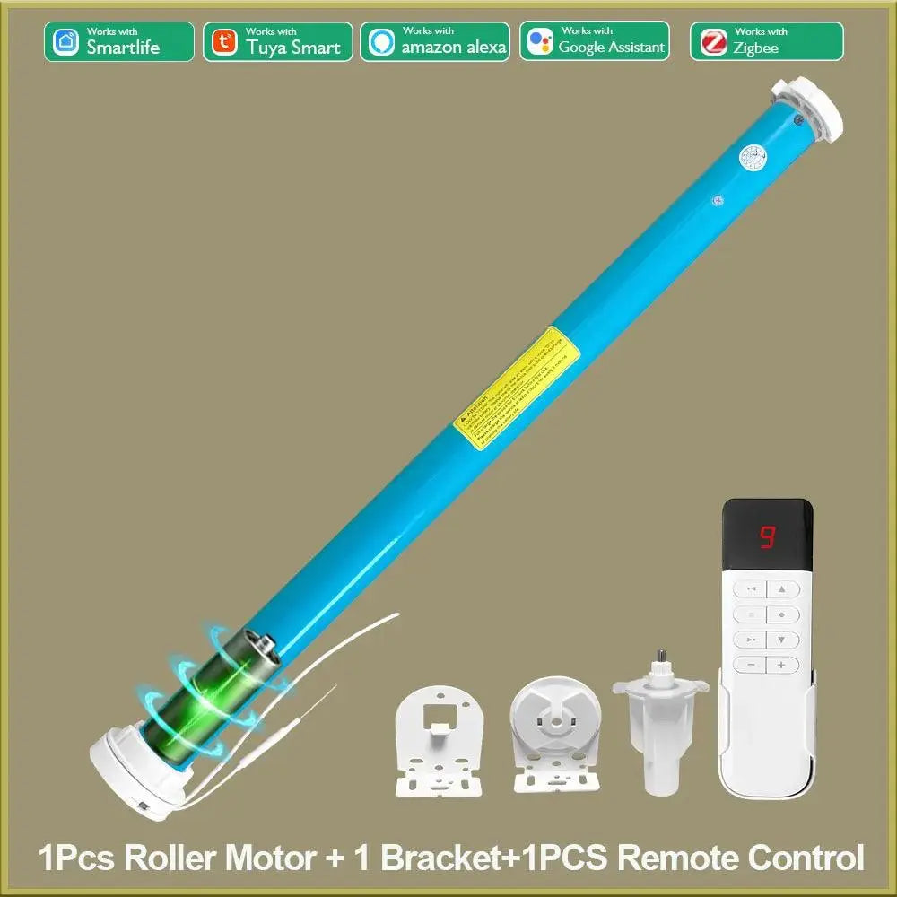 Battery Window Blinds Smart Curtains Motor Roller – Tuya Smart Life Compatible - DomoSpace