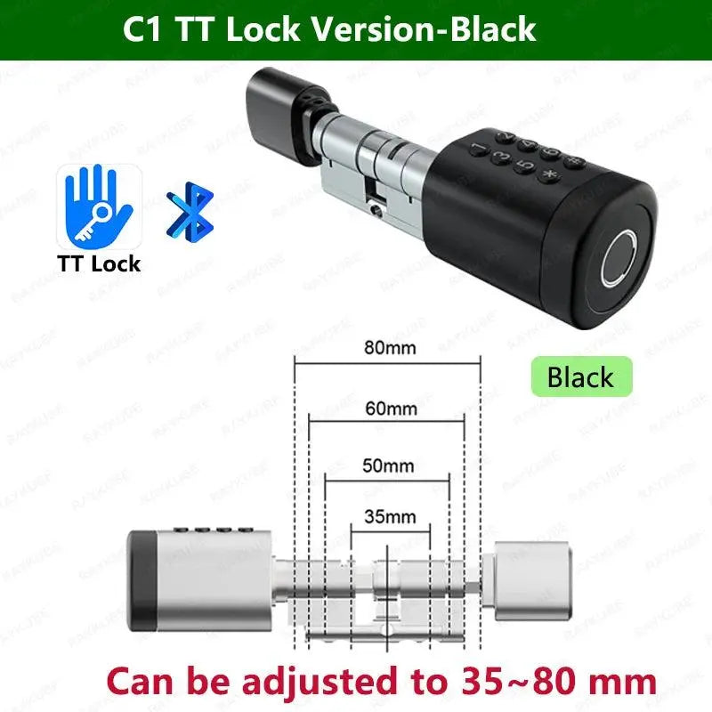 C1 Smart Cylinder Lock – Advanced Intelligent Fingerprint Lock with WiFi, Bluetooth, and App Control - DomoSpace