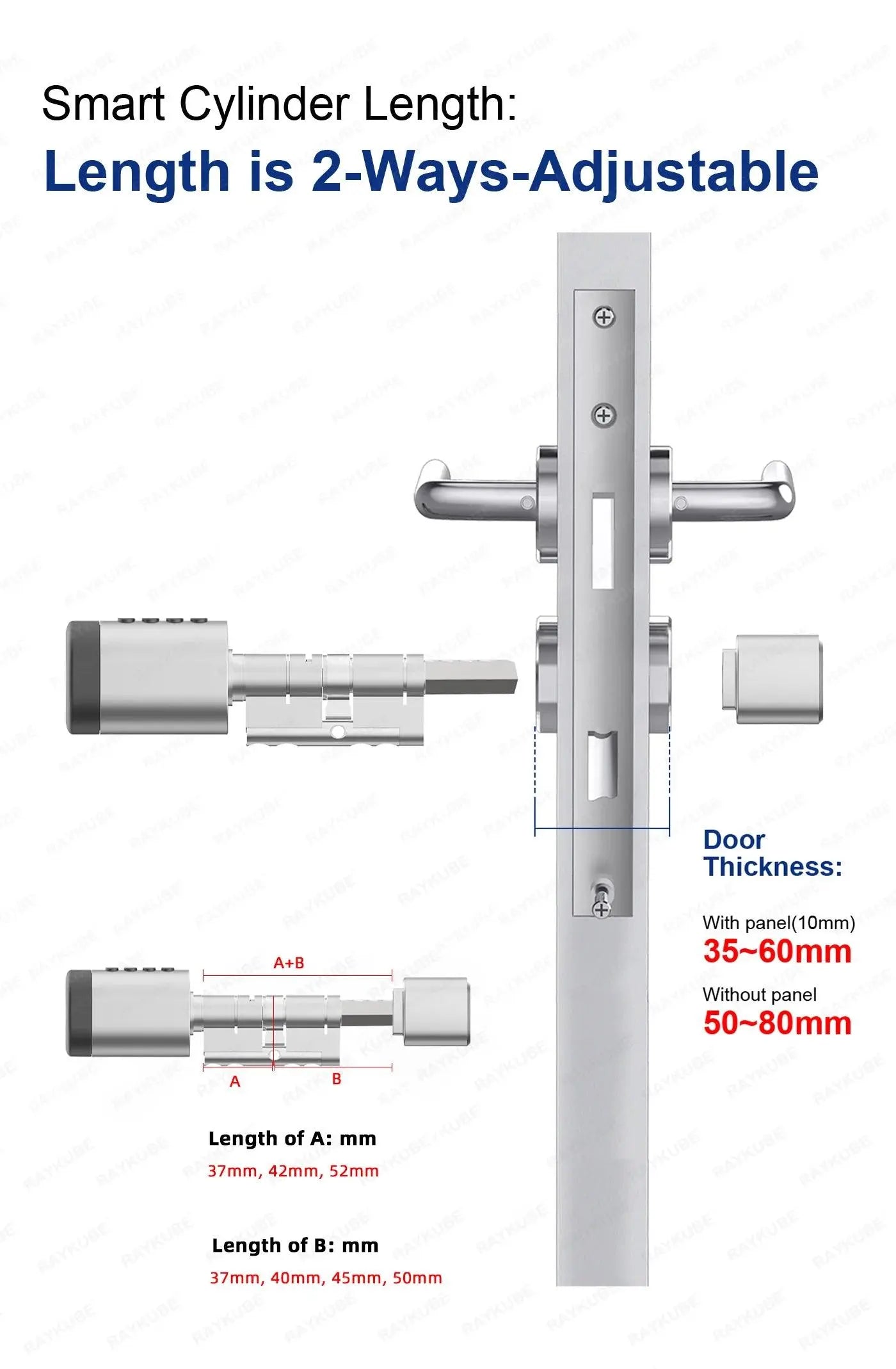 C1 Smart Cylinder Lock – Advanced Intelligent Fingerprint Lock with WiFi, Bluetooth, and App Control - DomoSpace