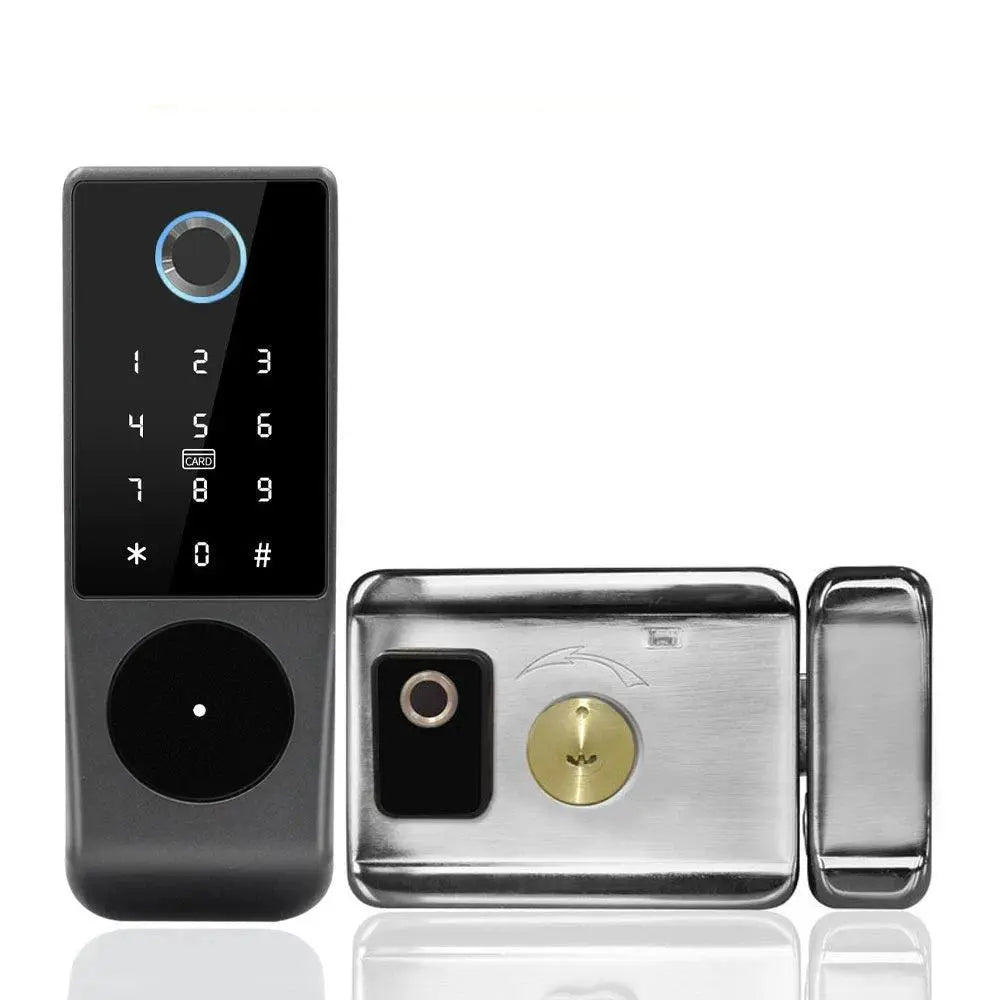 Card Code Waterproof Smart Door Lock – Tuya APP, WiFi, and Biometric Unlocking - DomoSpace