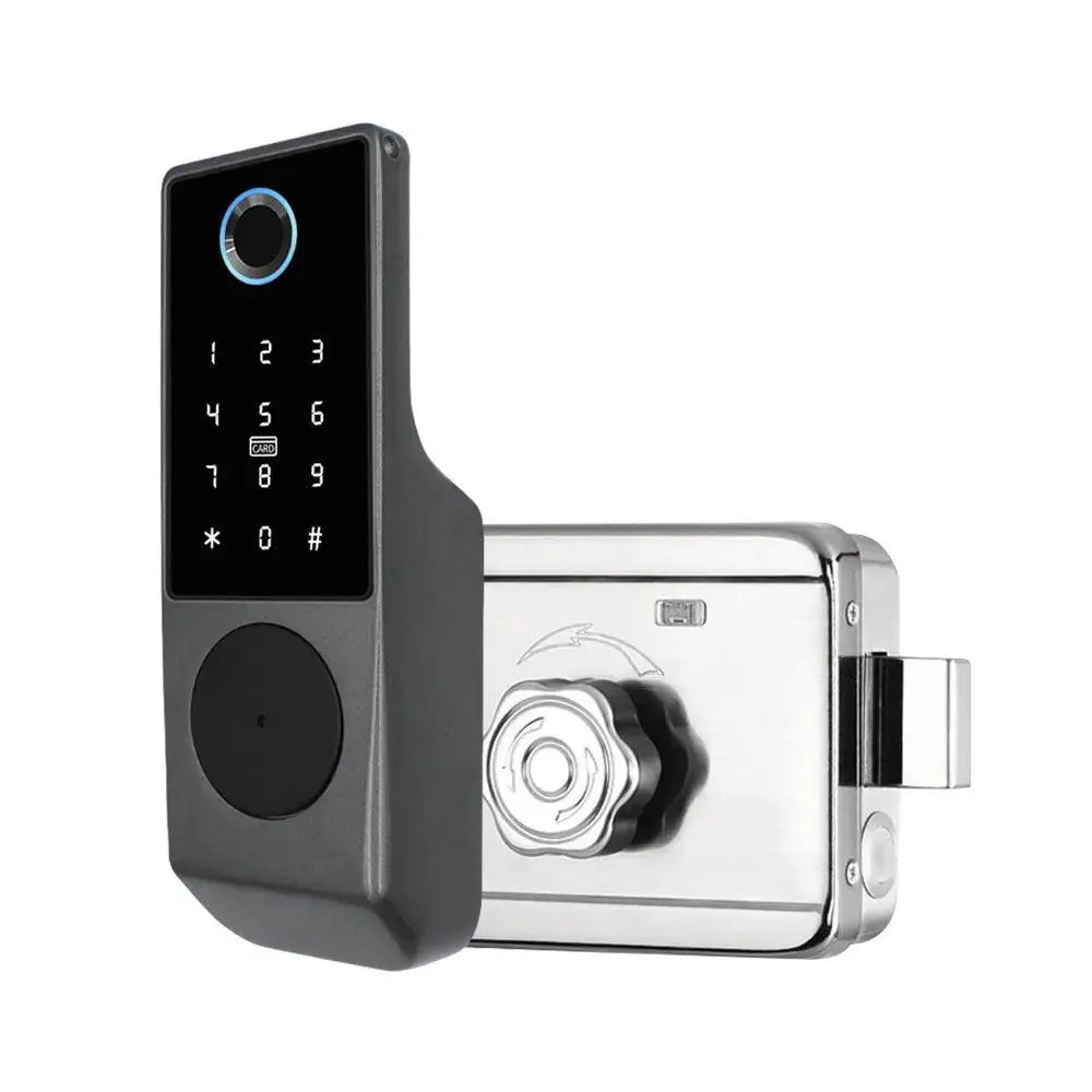 Card Code Waterproof Smart Door Lock – Tuya APP, WiFi, and Biometric Unlocking - DomoSpace