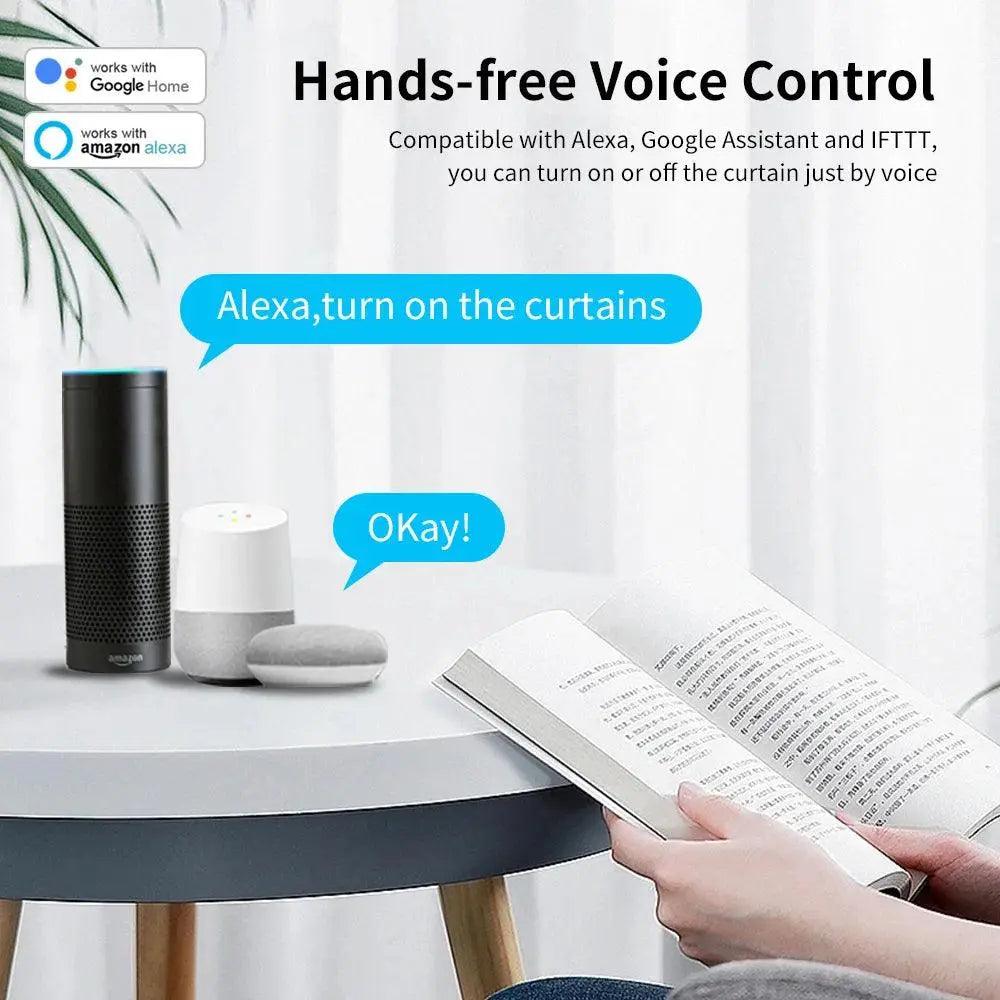 Electric Smart Curtain Motor for Voice Alexa - DomoSpace