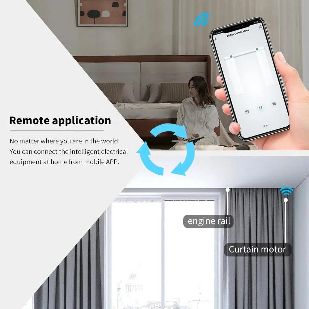 Electric Smart Curtain Motor for Voice Alexa - DomoSpace