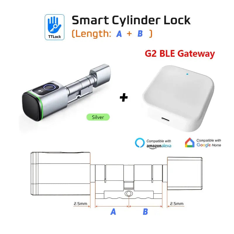 Tuya Biometric Smart Cylinder Lock - DomoSpace