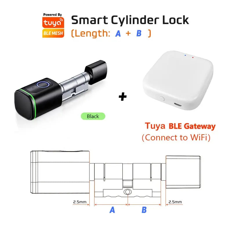 Tuya Biometric Smart Cylinder Lock - DomoSpace