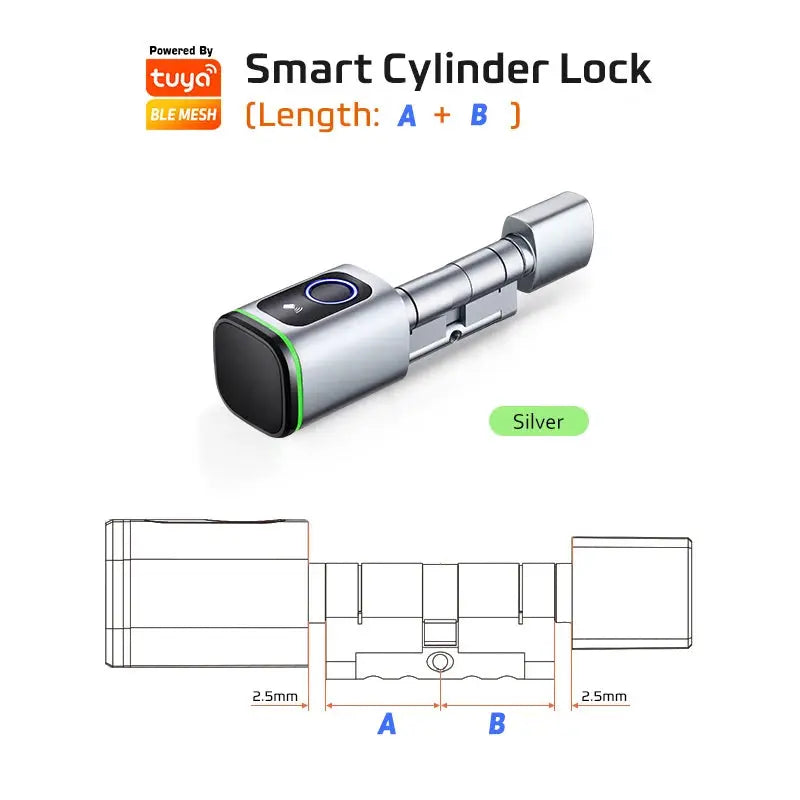 Tuya Biometric Smart Cylinder Lock - DomoSpace