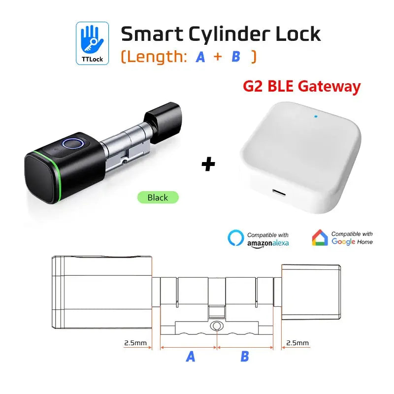 Tuya Biometric Smart Cylinder Lock - DomoSpace