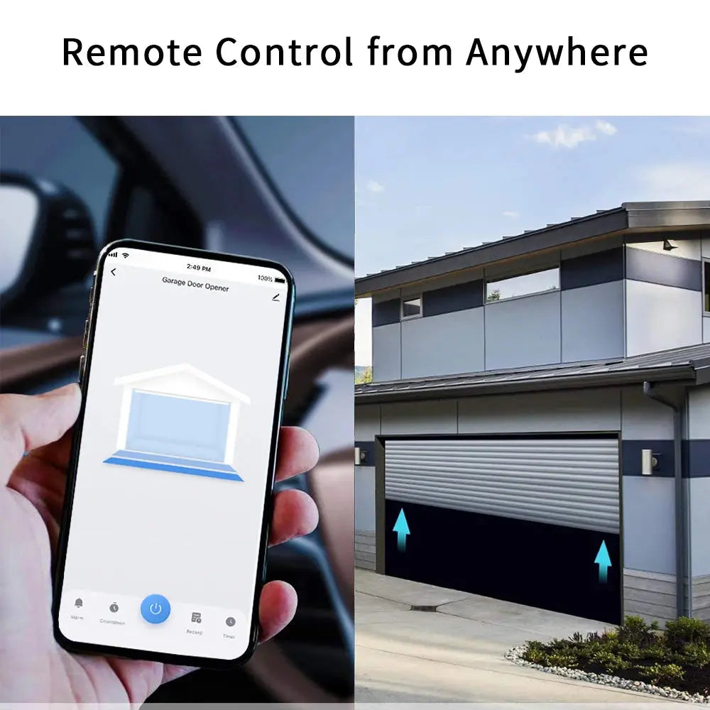 Garage Door Sensor Opener Controller Remote WiFi Switch Tuya Smart Life App Alert Works with Google Home Alexa Home Automation - DomoSpace