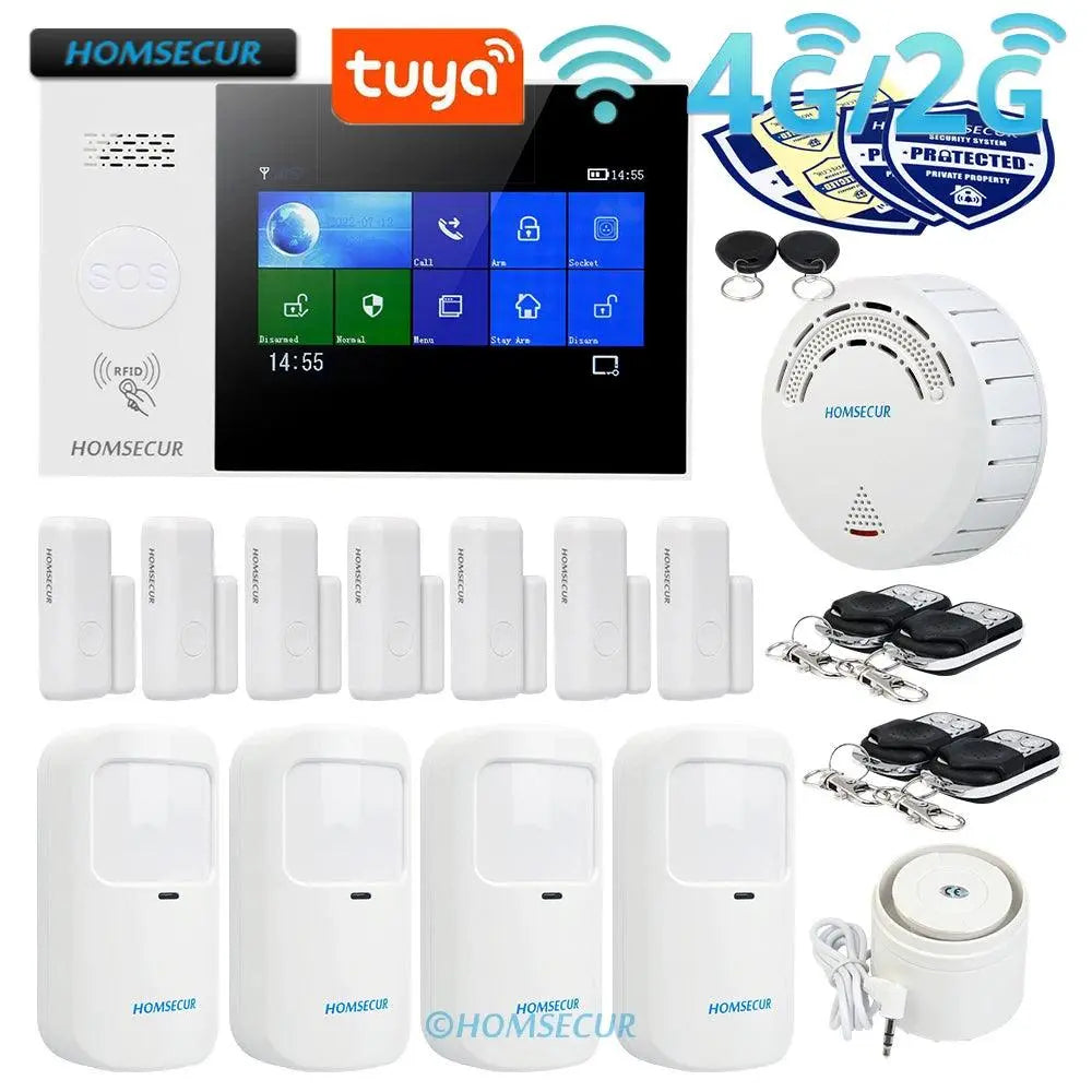 HOMSECUR Wireless Tuya APP WiFi 4G RFID Home Security Alarm System - Comprehensive Protection for Your Home - DomoSpace