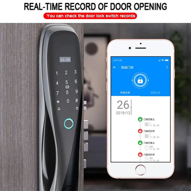 High Quality RFID Hotel Room Tuya Smart Deadbolt Knob Security Lock System Aluminum WIFI Door Lock - DomoSpace