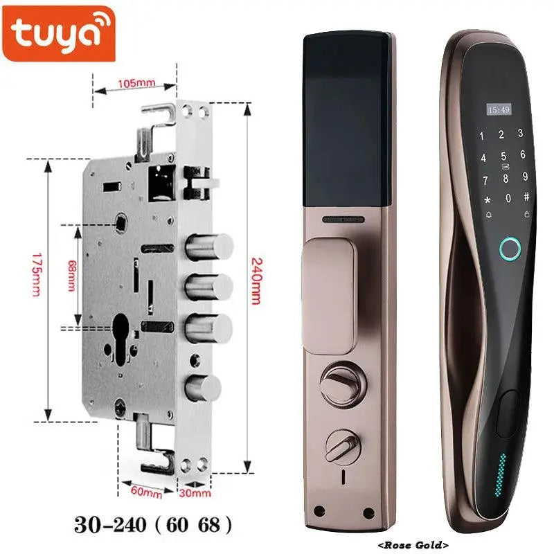 High Quality RFID Hotel Room Tuya Smart Deadbolt Knob Security Lock System Aluminum WIFI Door Lock - DomoSpace