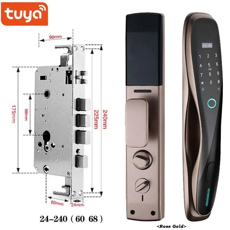 High Quality RFID Hotel Room Tuya Smart Deadbolt Knob Security Lock System Aluminum WIFI Door Lock - DomoSpace