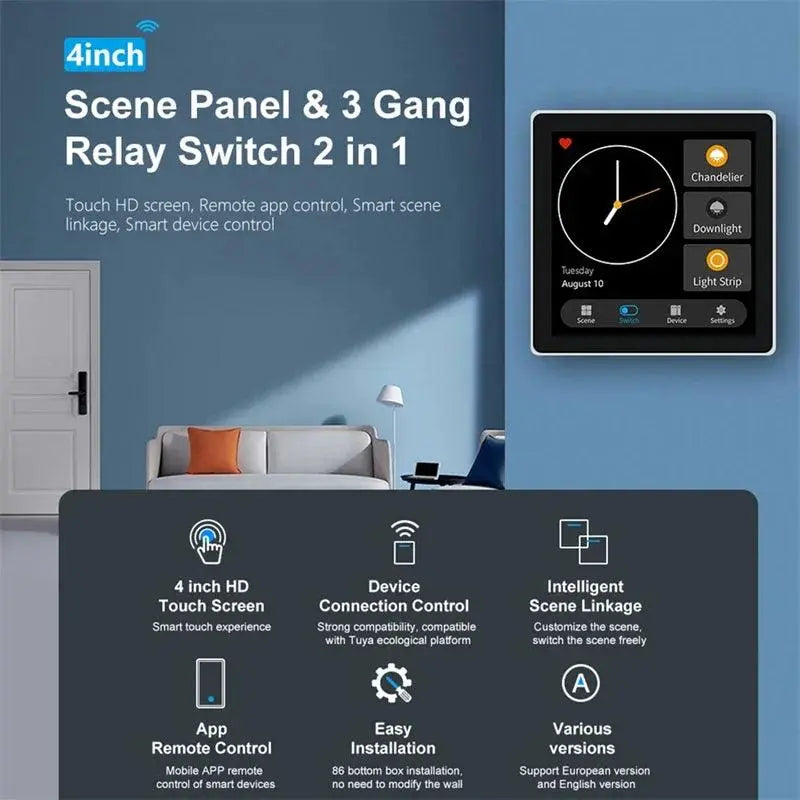 Inch LCD ZigBee Control Panel – Smart Home Central Control with Voice Command - DomoSpace